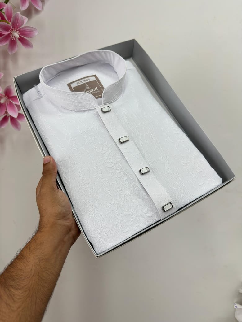 White casual Panjabi