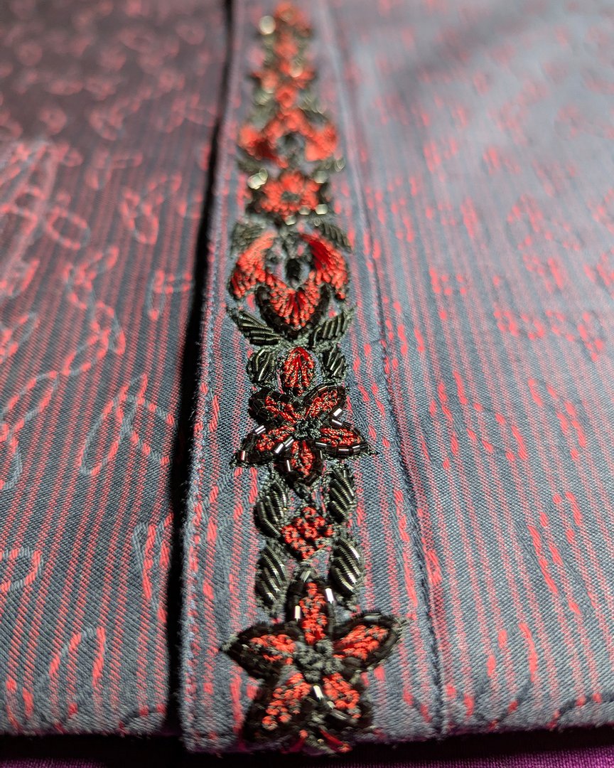 Karchupi Premium Panjabi Maroon - aaurélyn | Premium Collection