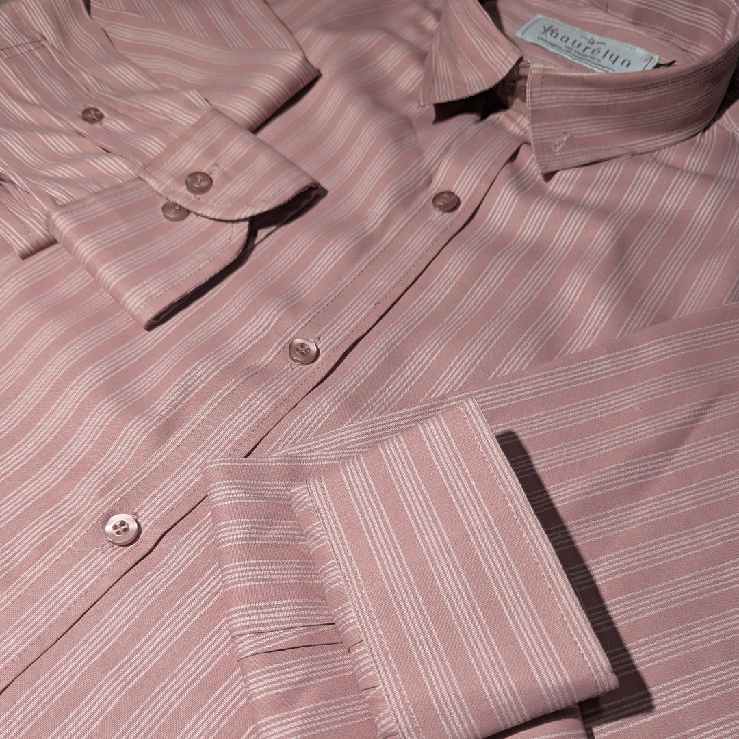 Dusty Rose Pinstripe Shirt