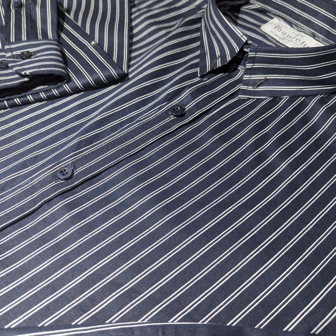 Midnight Navy Pinstripe Shirt