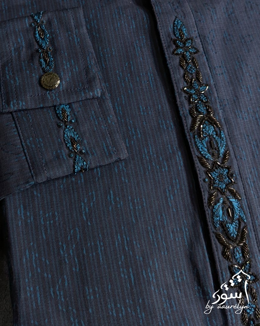 Karchupi Premium Panjabi Obsidian - aaurélyn | Premium Collection