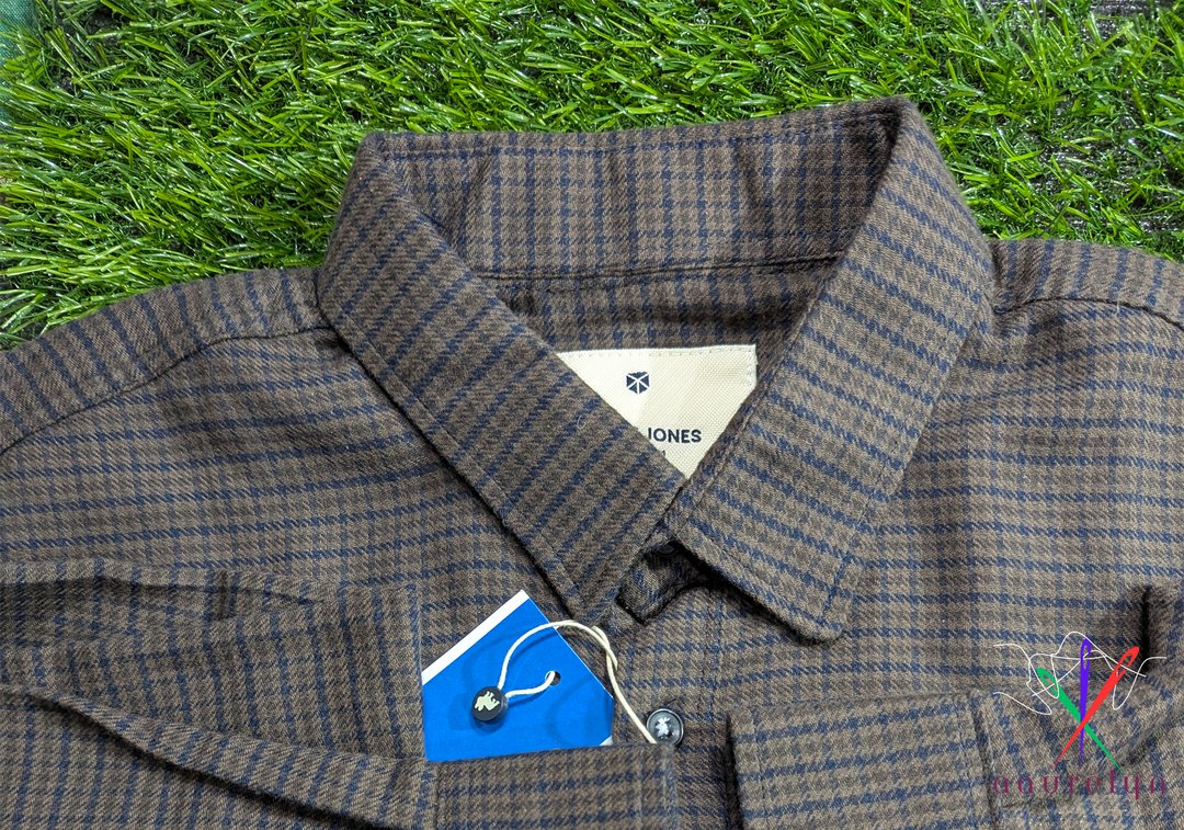 Men’z Casual Brown Micro Check Shirt - aaurélyn