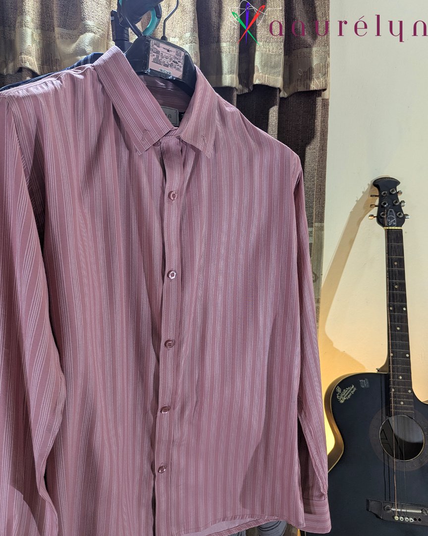 Dusty Rose Pinstripe Shirt